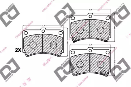 Комплект тормозных колодок DJ PARTS BP1027